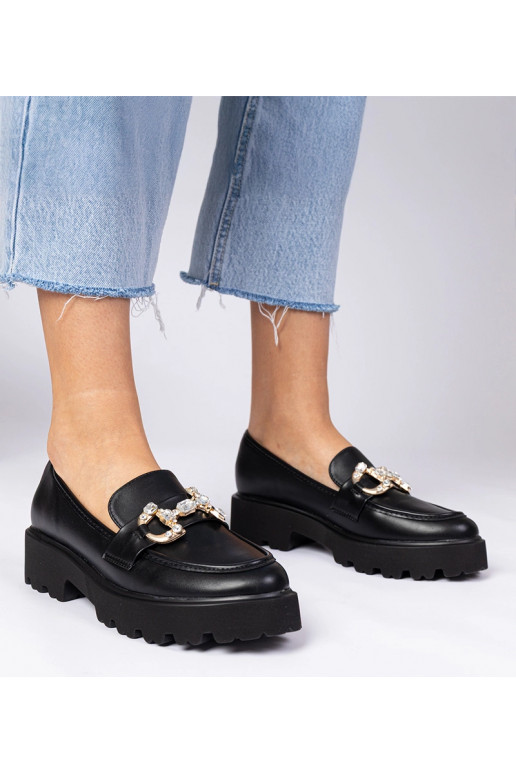 Zwarte elegante mocassins met...