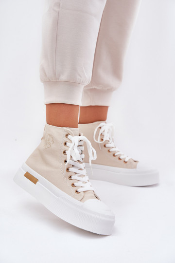 vrijetijdsschoenen met laarzen Dames met platform beige Laviriona 2