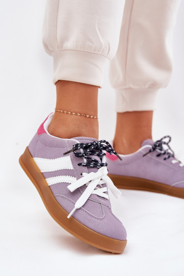 Laag Sneakers model schoenen Dames Z PodInójnym Vetersluitingm Paars Ventus 2