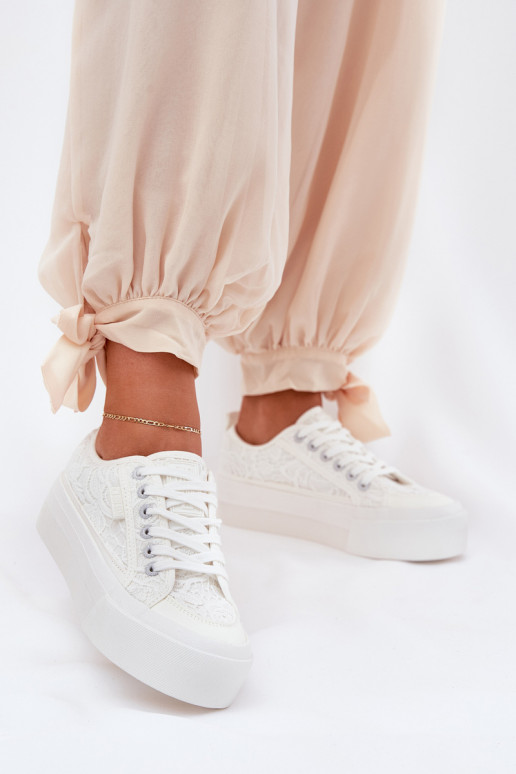 met kantmotieven Vrijetijdsschoenen Big Star RR274747 Initte kleur met kantmotieven Vrijetijdsschoenen Big Star RR274747 Initte kleur