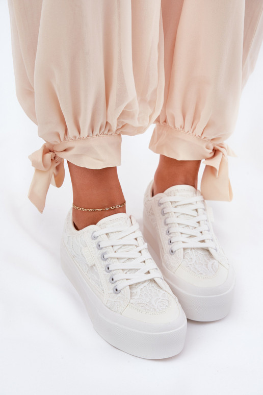 met kantmotieven Vrijetijdsschoenen Big Star RR274747 Initte kleur met kantmotieven Vrijetijdsschoenen Big Star RR274747 Initte kleur