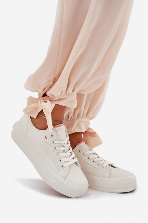 Vrijetijdsschoenen met platform van ecoleer Big Star RR274A297 ivoor Vrijetijdsschoenen met platform van ecoleer Big Star RR274A297 ivoor