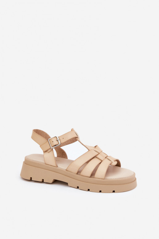 Eko Dames sandalen Dames met platform beige Nendales