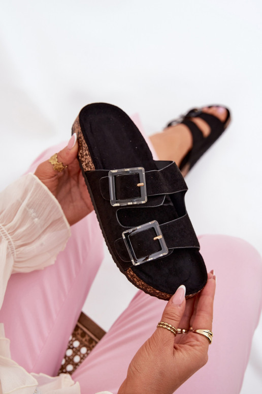 Damespantoffels met gespen Op een kurkzool zInart Hartenle