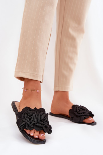 Damespantoffels met brede hakken Met sierlijki met bloemmotievenami zInart Misorsse 2