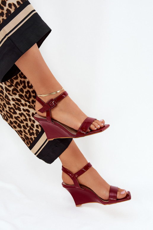 Gelakte sandalen voor dames Op de INig bordeaux Vliraya Gelakte sandalen voor dames Op de INig bordeaux Vliraya