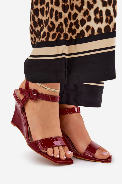 Gelakte sandalen voor dames Op de INig bordeaux Vliraya Gelakte sandalen voor dames Op de INig bordeaux Vliraya