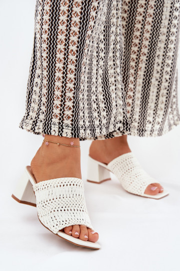 Damespantoffels Met Vlecht met hakken Initte kleur Ciariloria 2