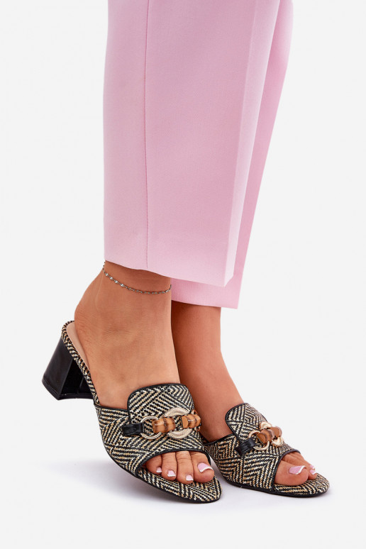 Damespantoffels met hakken met ornamenten zInart Ovittole Damespantoffels met hakken met ornamenten zInart Ovittole