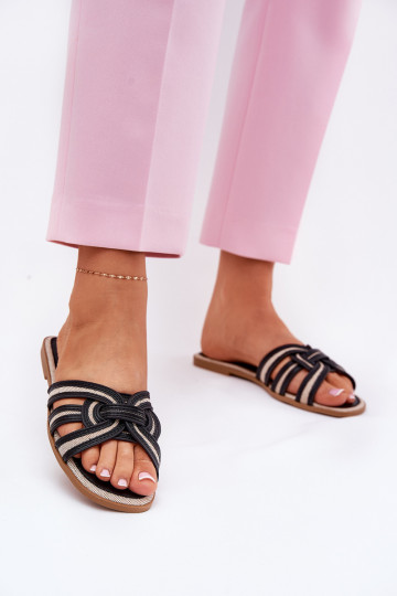 Slippers Dames plat Z Przeplatającymi Się Paskami zInart Acimine 2