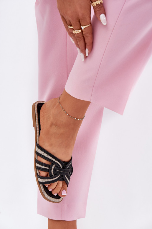 Slippers Dames plat Z Przeplatającymi Się Paskami zInart Acimine Slippers Dames plat Z Przeplatającymi Się Paskami zInart Acimine