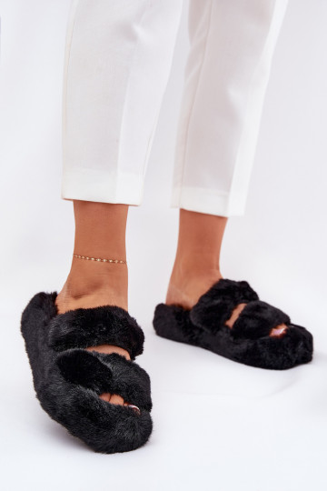 met bont Slippers Dames met platform zInart Talfedi