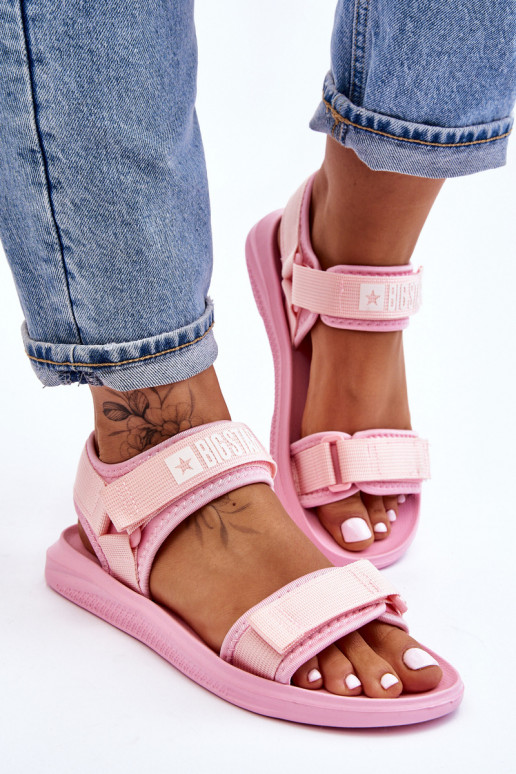 Dames Sportieve stijl sandalen Big Star LL274729 roze Dames Sportieve stijl sandalen Big Star LL274729 roze
