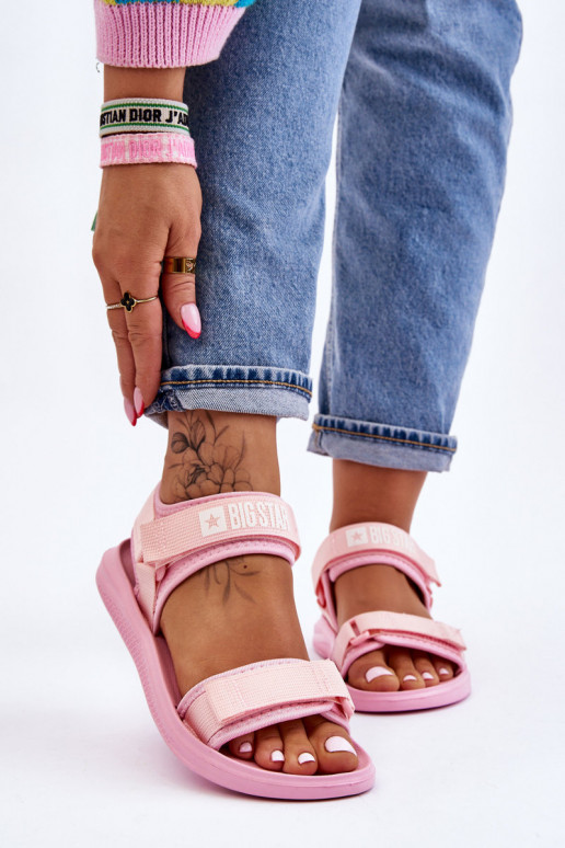 Dames Sportieve stijl sandalen Big Star LL274729 roze Dames Sportieve stijl sandalen Big Star LL274729 roze