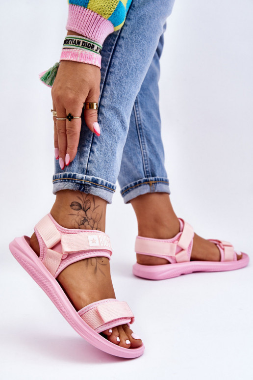 Dames Sportieve stijl sandalen Big Star LL274729 roze Dames Sportieve stijl sandalen Big Star LL274729 roze