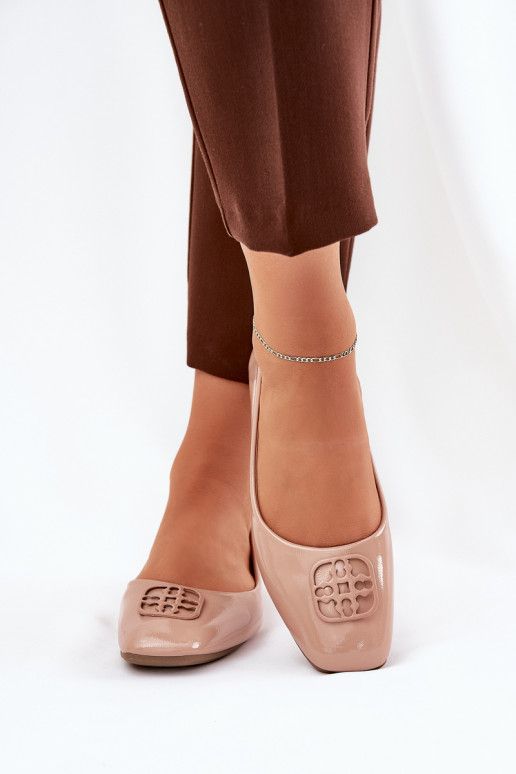 met lakeffect Elegante stijl Ballerinas Dames Met sierlijk Detalem Vinceza 17377 beige met lakeffect Elegante stijl Ballerinas Dames Met sierlijk Detalem Vinceza 17377 beige