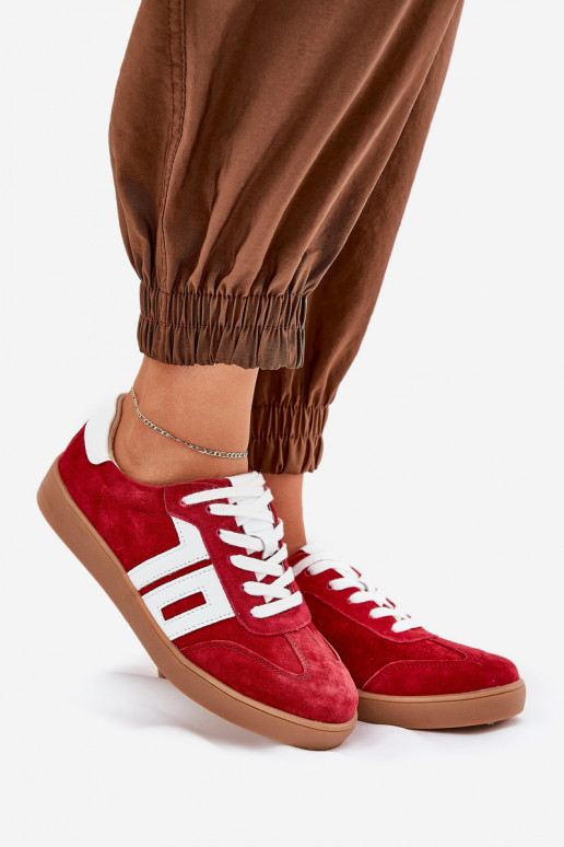 Sneakers model schoenen sportschoenen van suède Vinceza 79517 rood Sneakers model schoenen sportschoenen van suède Vinceza 79517 rood