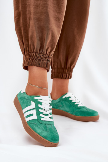 Sportieve schoenen van suede Vinceza 79517 groen 2