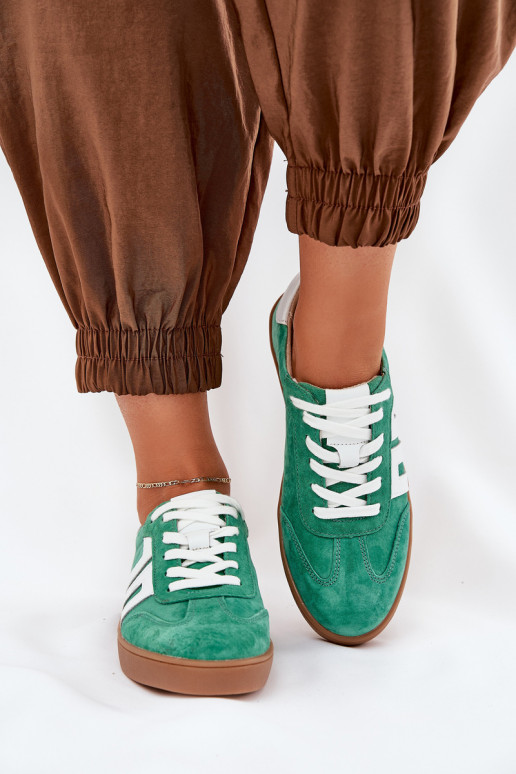 Sneakers model schoenen sportschoenen van suède Vinceza 79517 groene kleur Sneakers model schoenen sportschoenen van suède Vinceza 79517 groene kleur