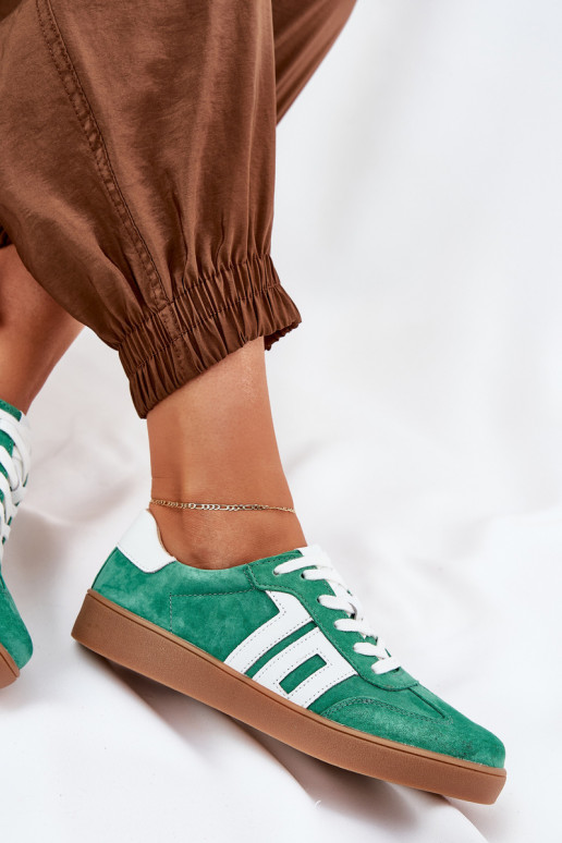 Sneakers model schoenen sportschoenen van suède Vinceza 79517 groene kleur Sneakers model schoenen sportschoenen van suède Vinceza 79517 groene kleur