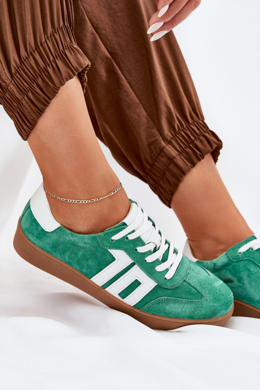 Sneakers model schoenen sportschoenen van suède Vinceza 79517 groene kleur Sneakers model schoenen sportschoenen van suède Vinceza 79517 groene kleur