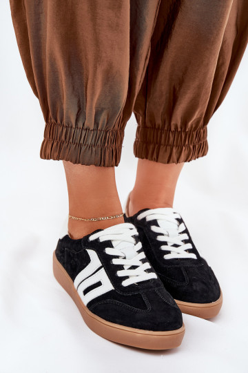 Sportieve schoenen van suede Vinceza 79517 zwart