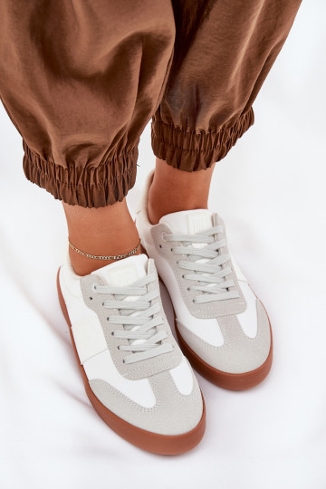 Dames sportieve schoenen Big Star RR274371 wit-grijs 2