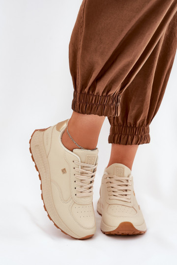 Eenvoudig sportschoenen Dames Big Star RR274630 HI-POLY SYSTEM beige