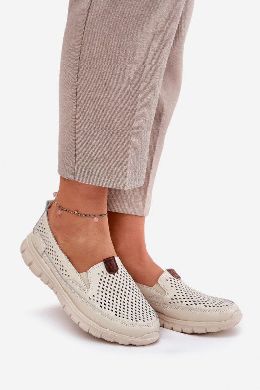 OpengeInerkte ballerinas Gemaakt van natuurlijk leer Vinceza 95336 beige OpengeInerkte ballerinas Gemaakt van natuurlijk leer Vinceza 95336 beige