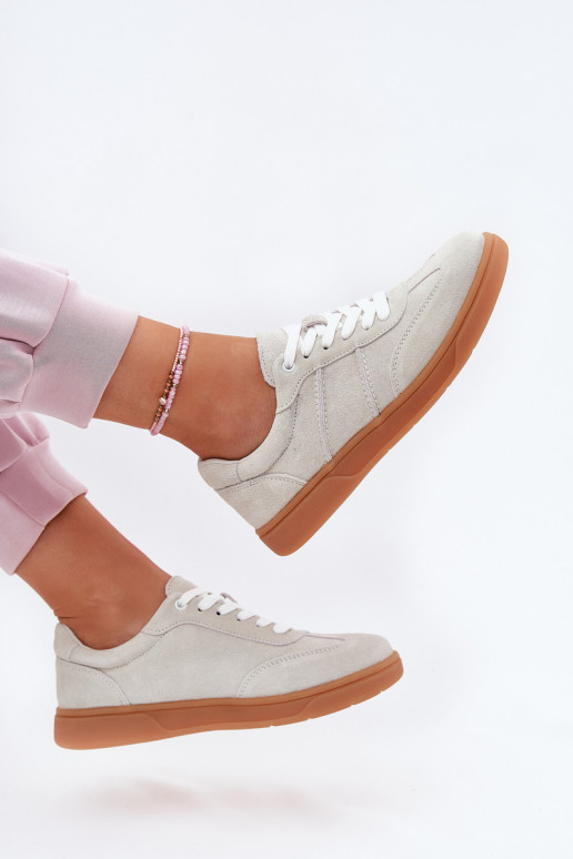 van suède Laag Sneakers model schoenen Dames grijs Paliana van suède Laag Sneakers model schoenen Dames grijs Paliana