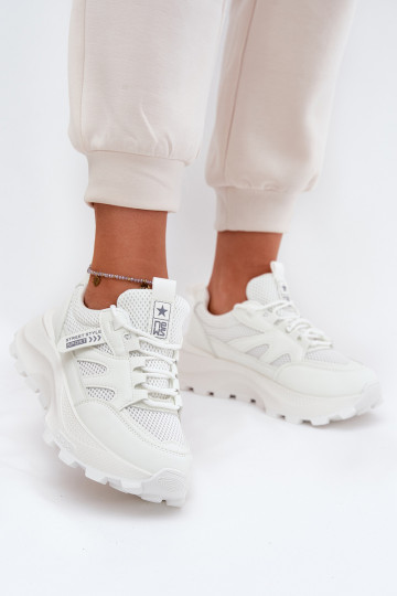 sportschoenen Sneakers model schoenen Dames Op dikke zool Initte kleur Prononice
