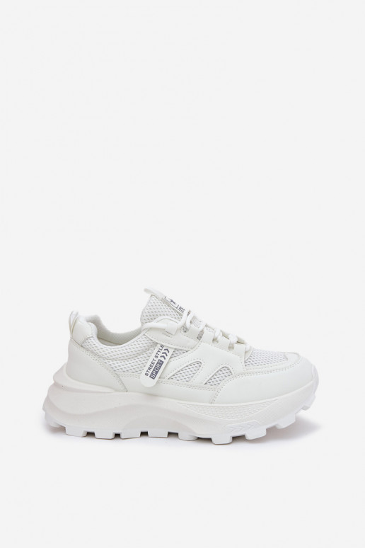 sportschoenen Sneakers model schoenen Dames Op dikke zool Initte kleur Prononice