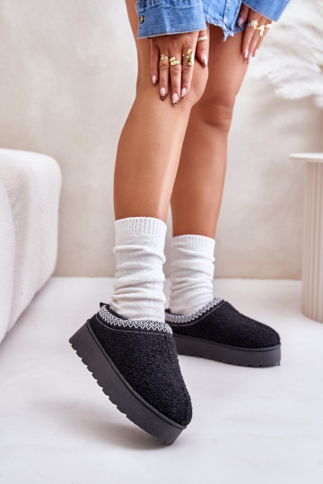 Dames zwarte platform...