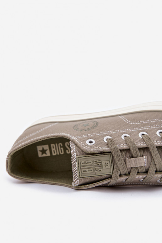 Vrijetijdsschoenen voor heren met platform Big Star RR174325 groene kleur