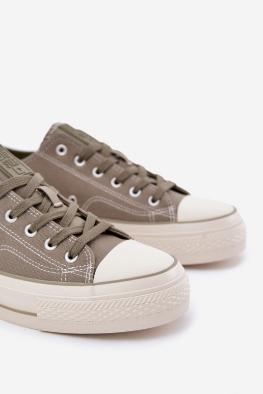 Vrijetijdsschoenen voor heren met platform Big Star RR174325 groene kleur