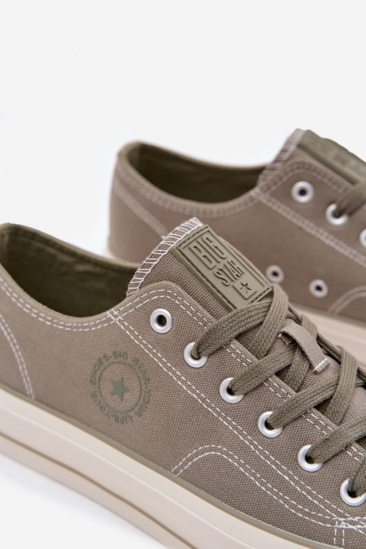 Vrijetijdsschoenen voor heren met platform Big Star RR174325 groene kleur