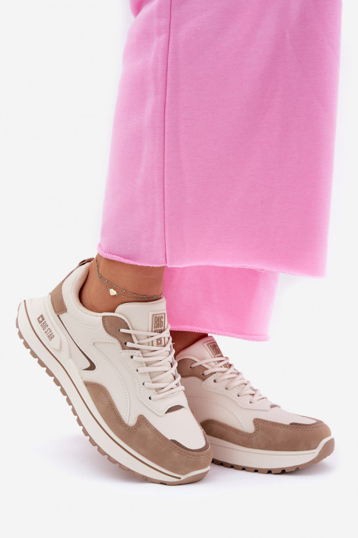 Sneakers model schoenen Dames Big Star RR274A216 HI-POLY SYSTEM beige Sneakers model schoenen Dames Big Star RR274A216 HI-POLY SYSTEM beige