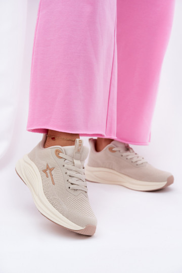 Dames zandkleurige sportieve schoenen Big Star RR274A145, Hi-Poly systeem 2