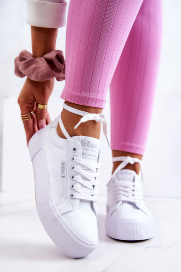 Witte sneakers met platform Lee Cooper LCIN-22-31-0884L
