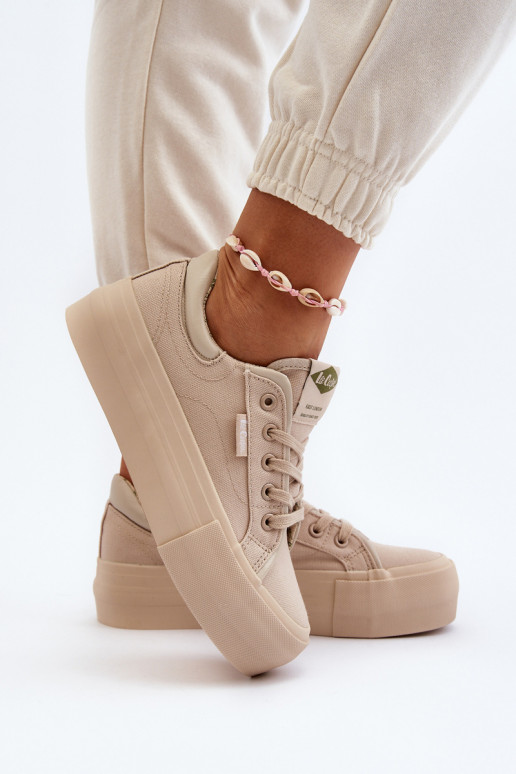 Vrijetijdsschoenen met platform Lee Cooper LCIN-24-31-2181 beige