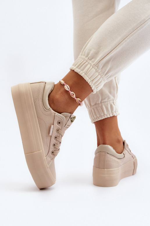 Vrijetijdsschoenen met platform Lee Cooper LCIN-24-31-2181 beige