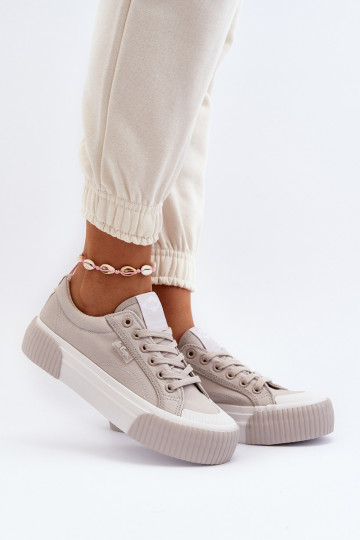 Grijze Lee Cooper casual schoenen op dikke zool LCIN-24-31-2178
