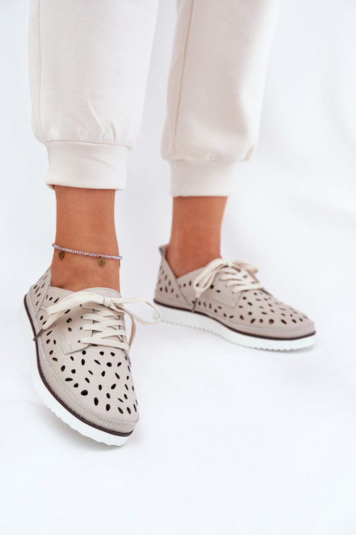 schoenen Leer Dames S.Barski LR51-610 beige