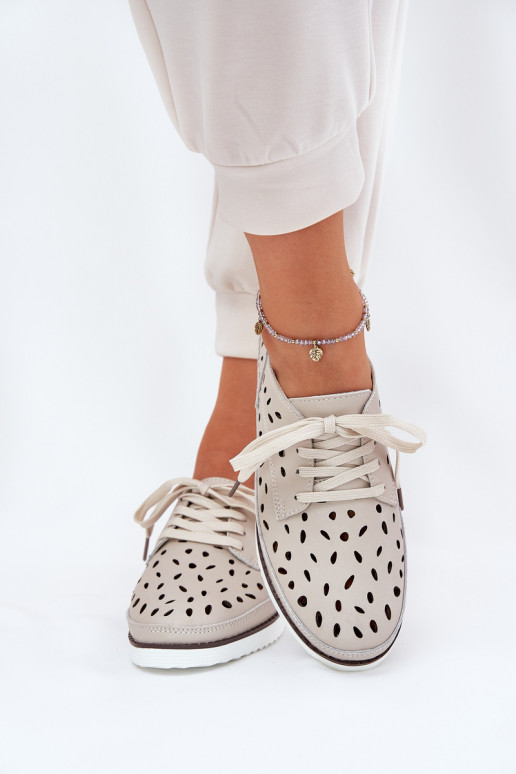 schoenen Leer Dames S.Barski LR51-610 beige