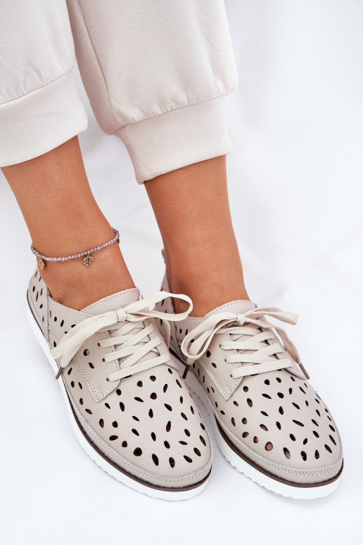 schoenen Leer Dames S.Barski LR51-610 beige