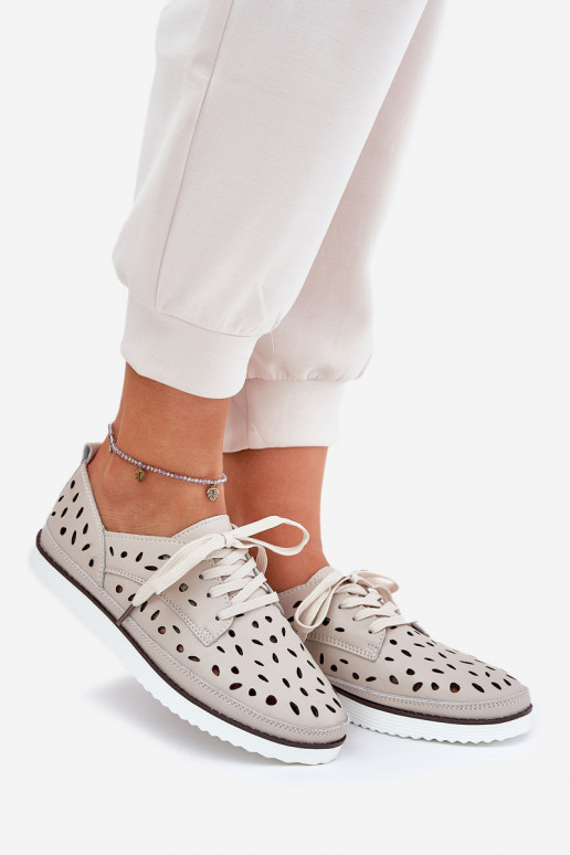 schoenen Leer Dames S.Barski LR51-610 beige