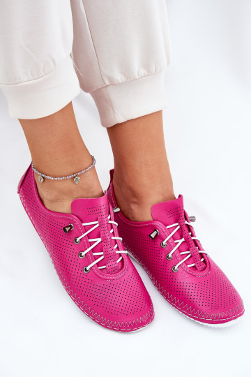 Dames roze leren schoenen Artiker 54C0830