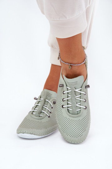schoenen Dames Gemaakt van natuurlijk leer Artiker 54C0833 licht groen 2