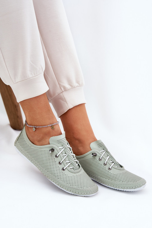 schoenen Dames Gemaakt van natuurlijk leer Artiker 54C0833 licht groen