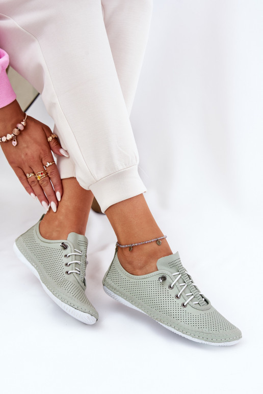 schoenen Dames Gemaakt van natuurlijk leer Artiker 54C0833 licht groen